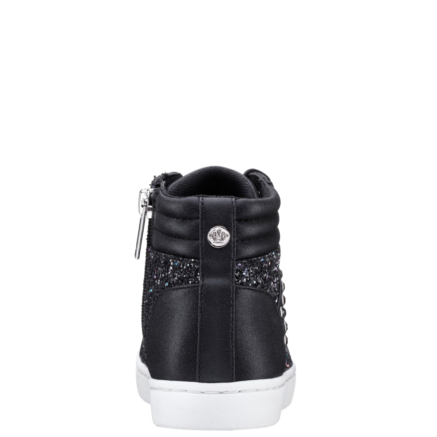 Nina Shoes Girls Michaela Black Glitter High Top Sneakers