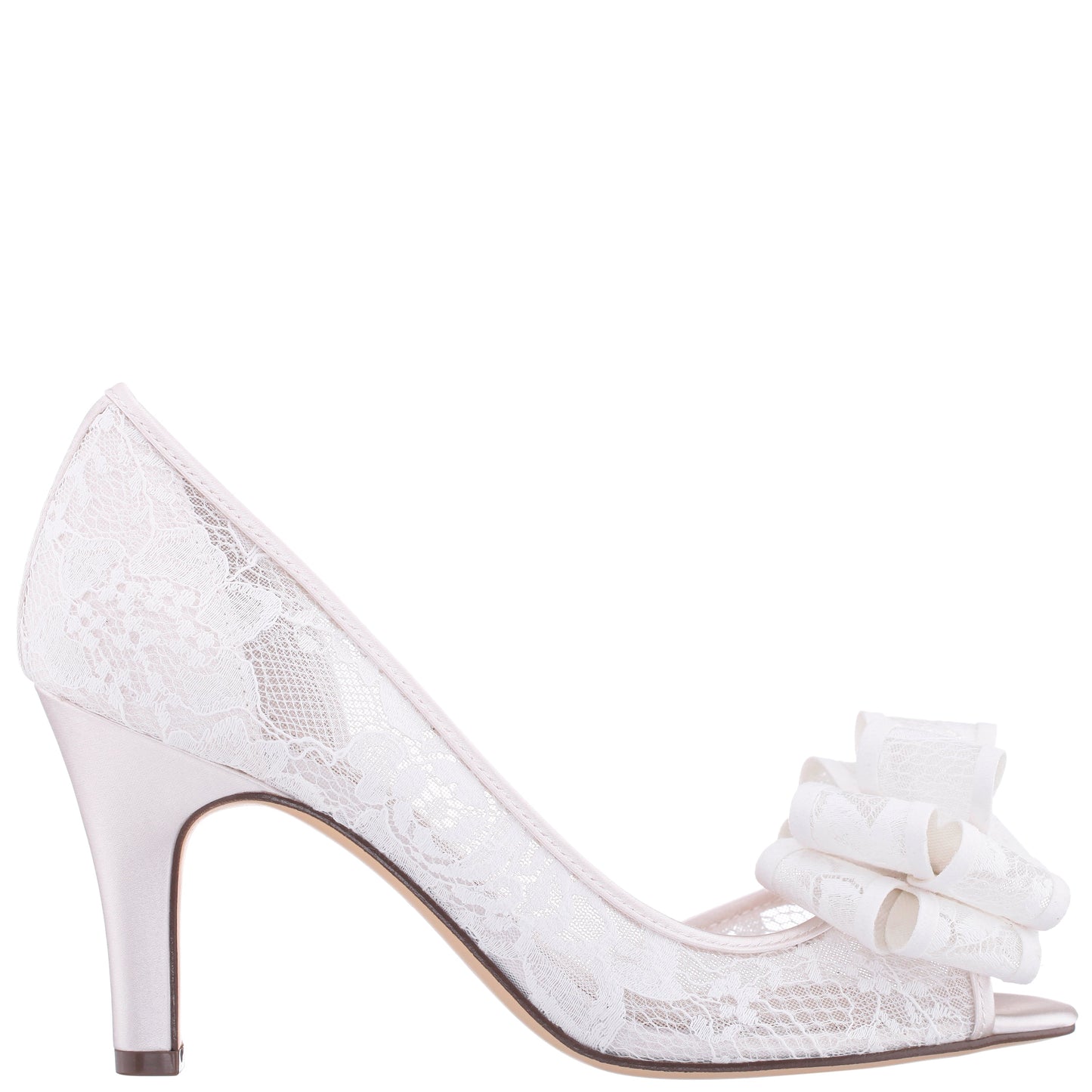 Nina Shoes Floyda White Mid-Heel Pumps