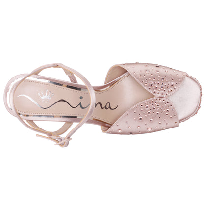 Nina Shoes Addison Pearl Rose Sandal Stiletto-Heel Platform