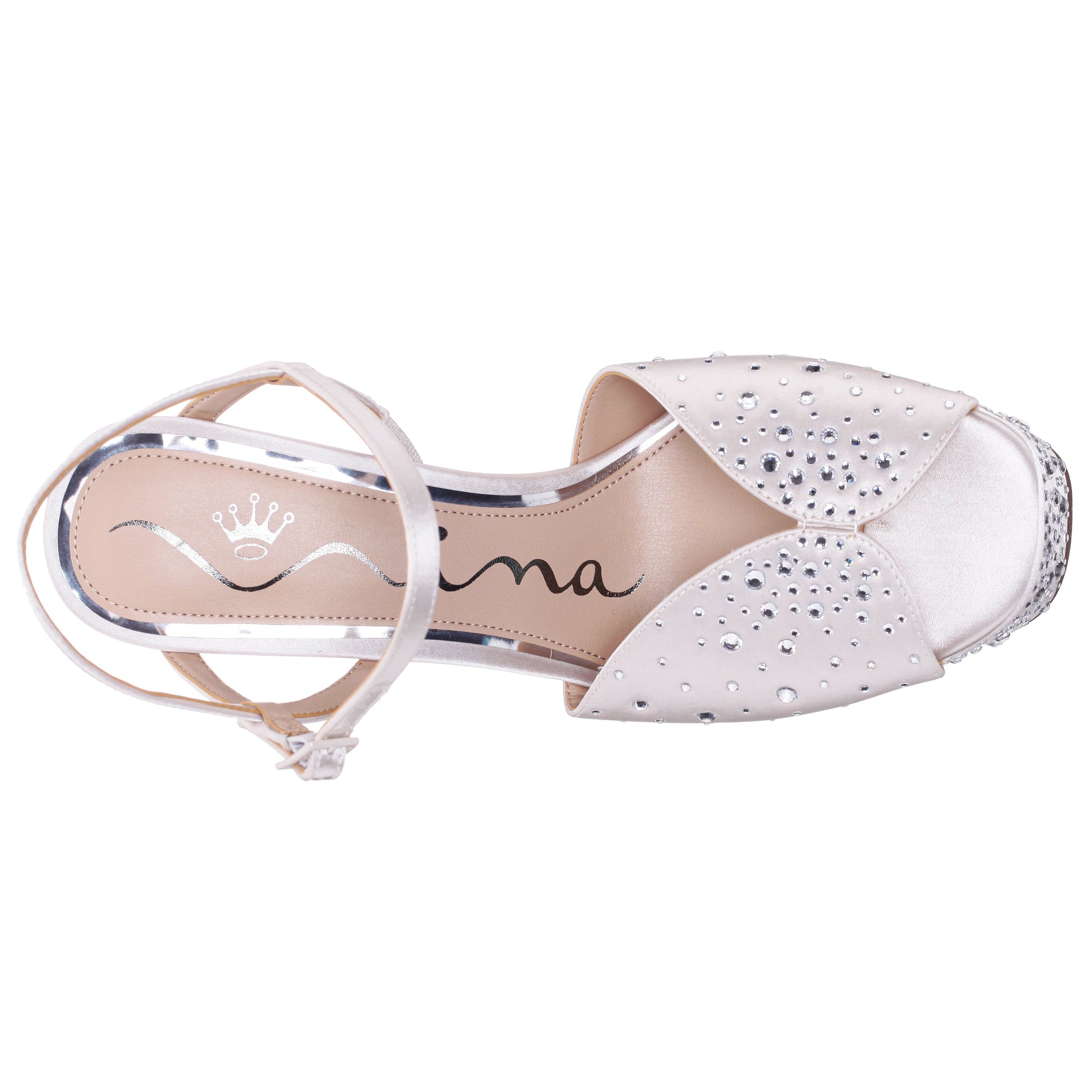 Nina Shoes Addison White Sandal Stiletto-Heel Platform