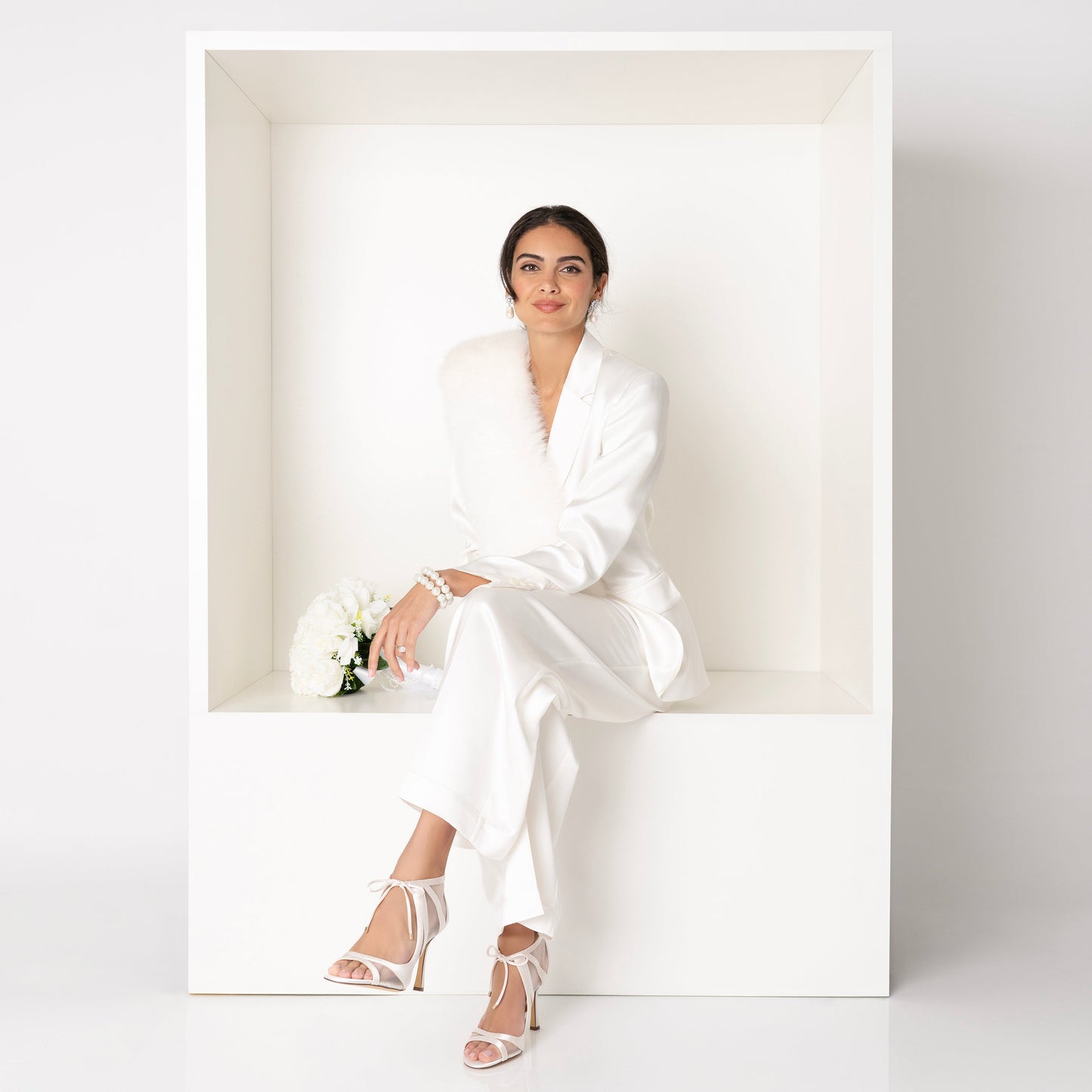 Nina Shoes Darissa White High-Heel Sandals