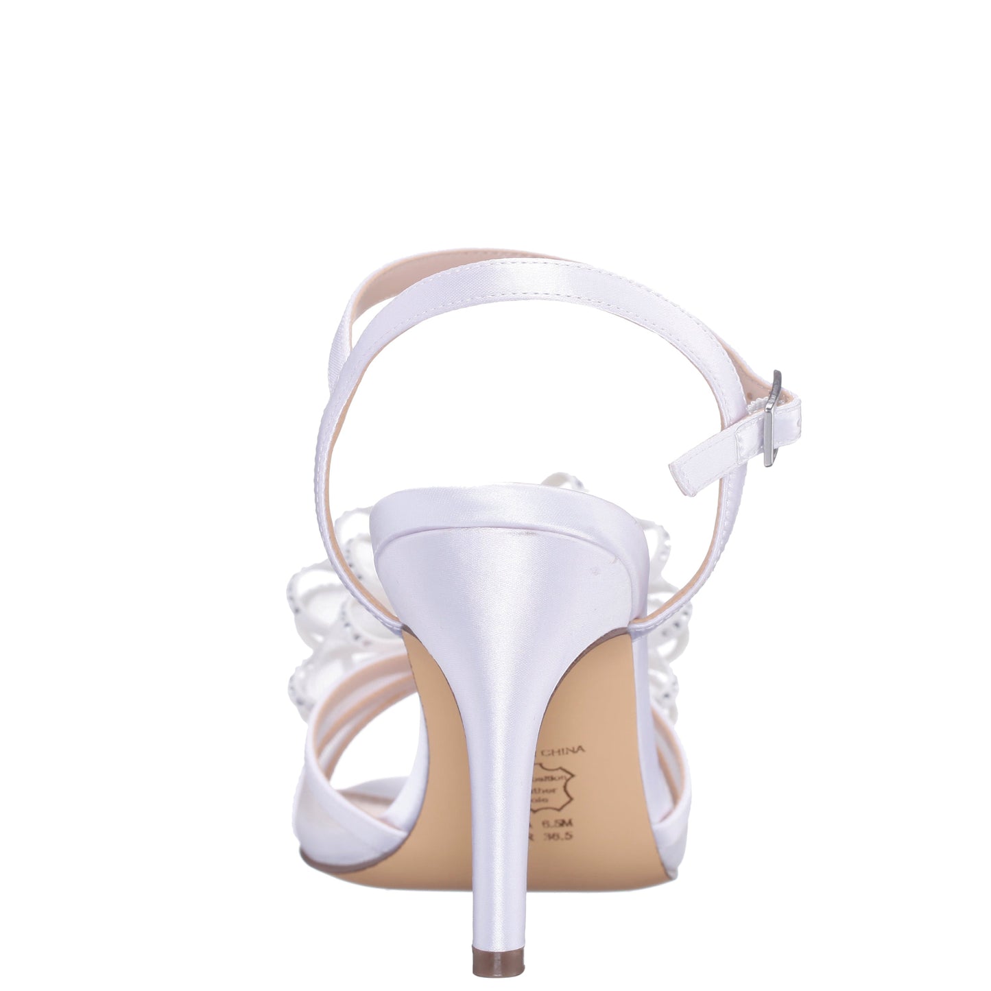 Nina Shoes Vayda White Ankle Strap High-Heel Sandals