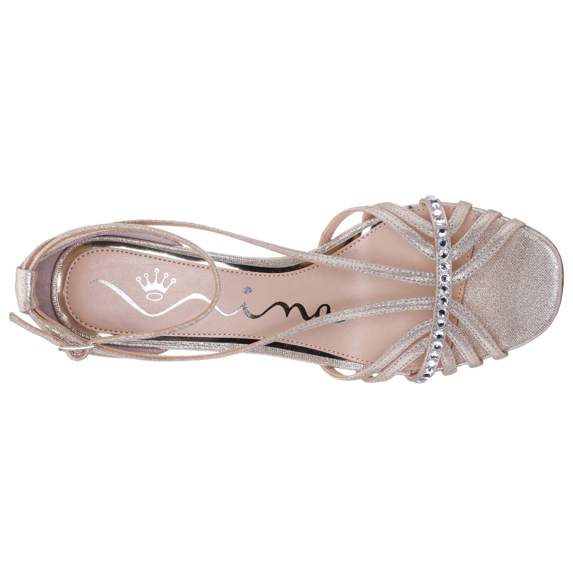 Nina Shoes Bellva Gold Metallic Mid-Heel Sandal