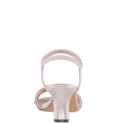 Nina Shoes Benarda Gold Sandal Mid-Heel