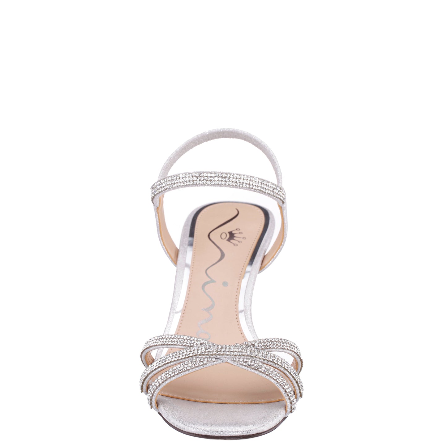 Nina Shoes Benarda Silver Sandal Mid-Heel