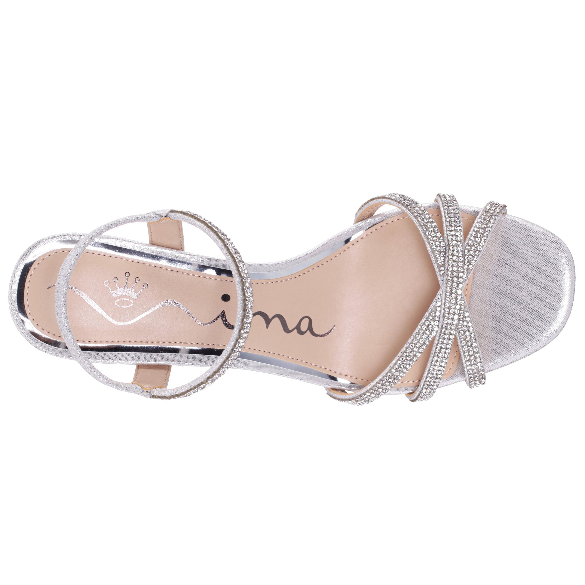 Nina Shoes Benarda Silver Sandal Mid-Heel