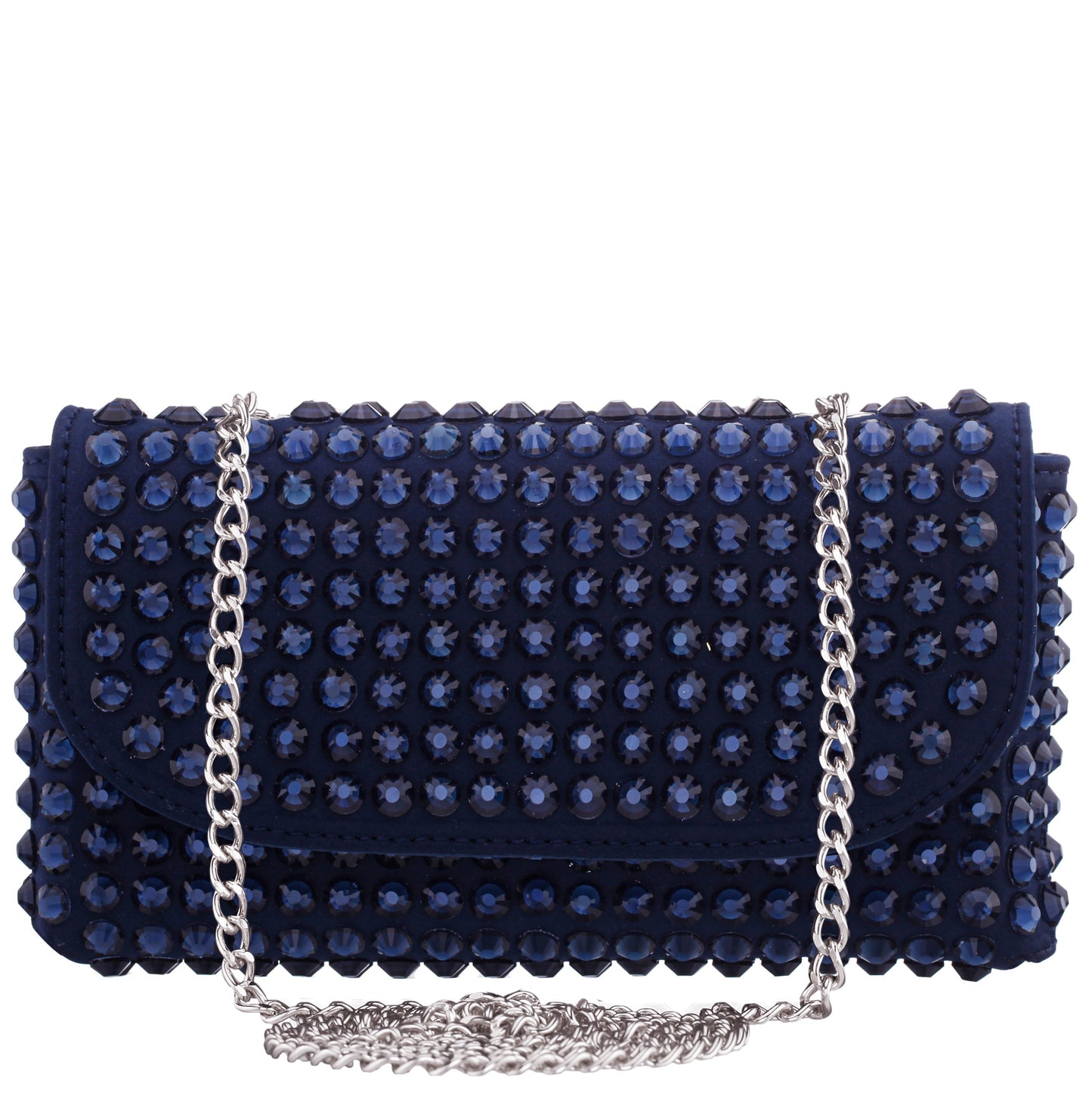 Nina Shoes Bixby Blue Satin Crossbody Bag