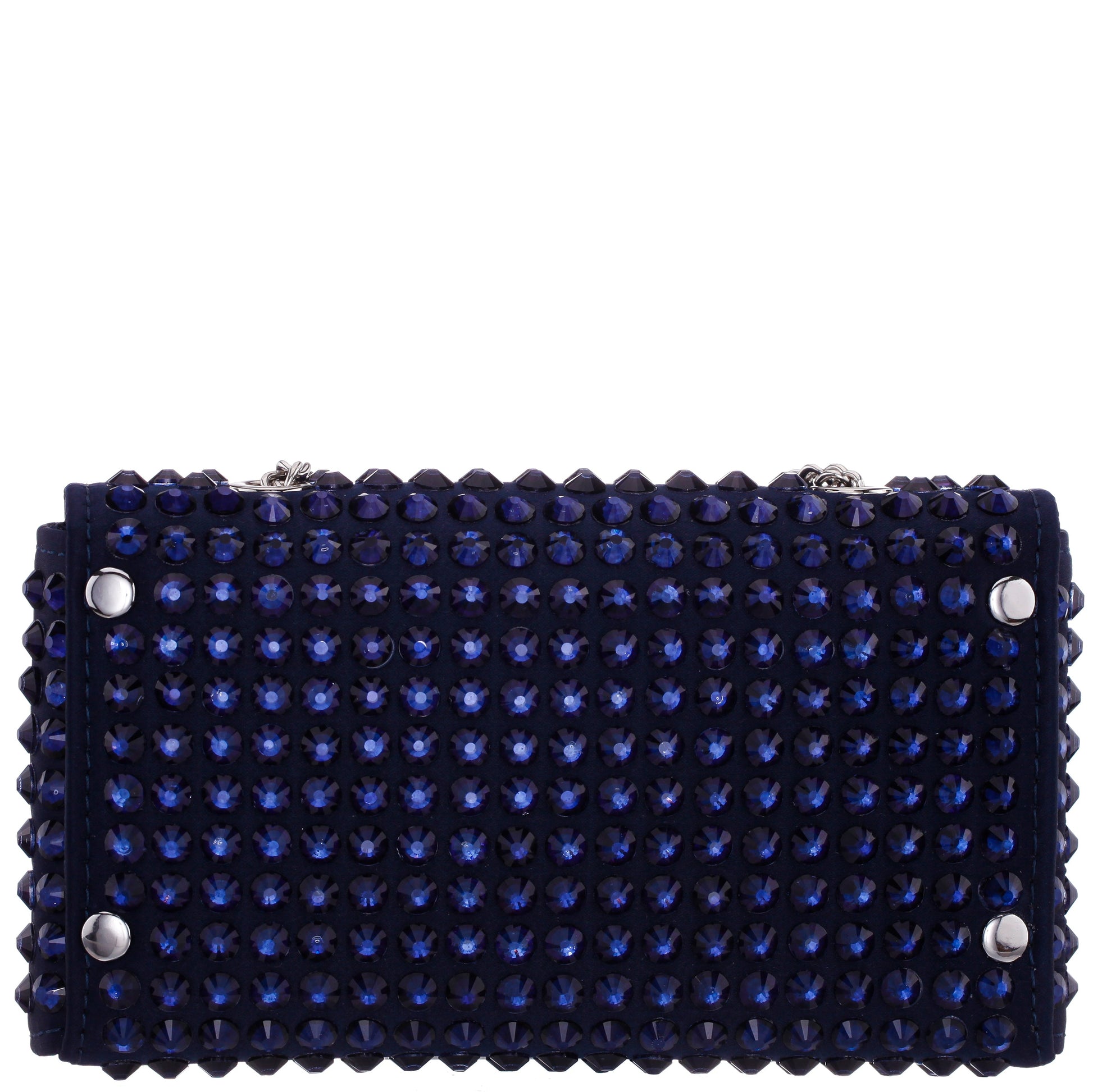 Nina Shoes Bixby Blue Satin Crossbody Bag