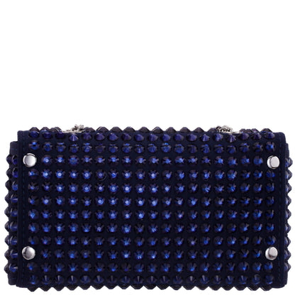 Nina Shoes Bixby Blue Satin Crossbody Bag