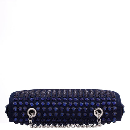 Nina Shoes Bixby Blue Satin Crossbody Bag