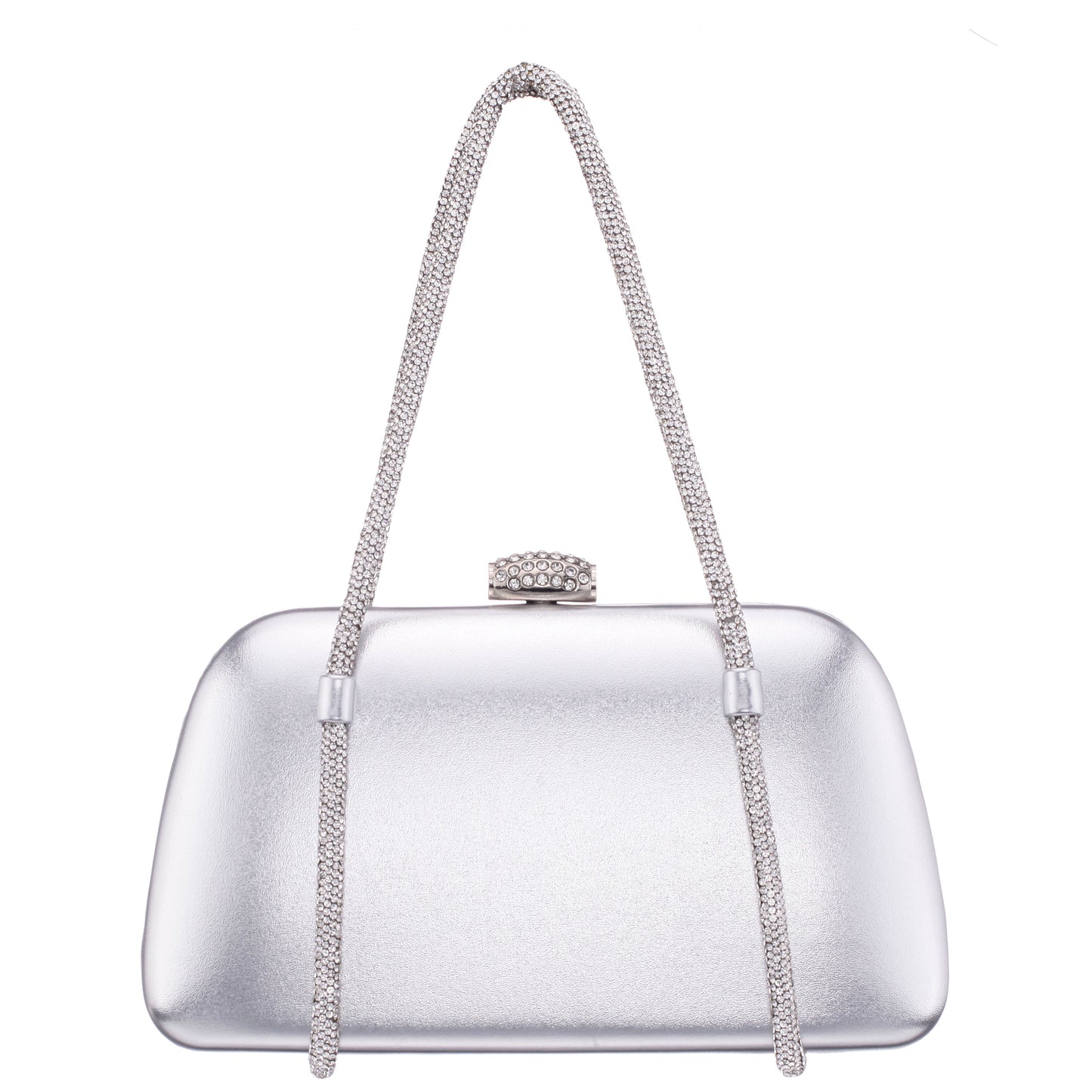 Nina Shoes Camara Silver Metal Glaze PU/Glass Crystal Minaudiere