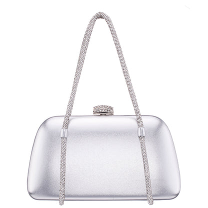 Nina Shoes Camara Silver Metal Glaze PU/Glass Crystal Minaudiere