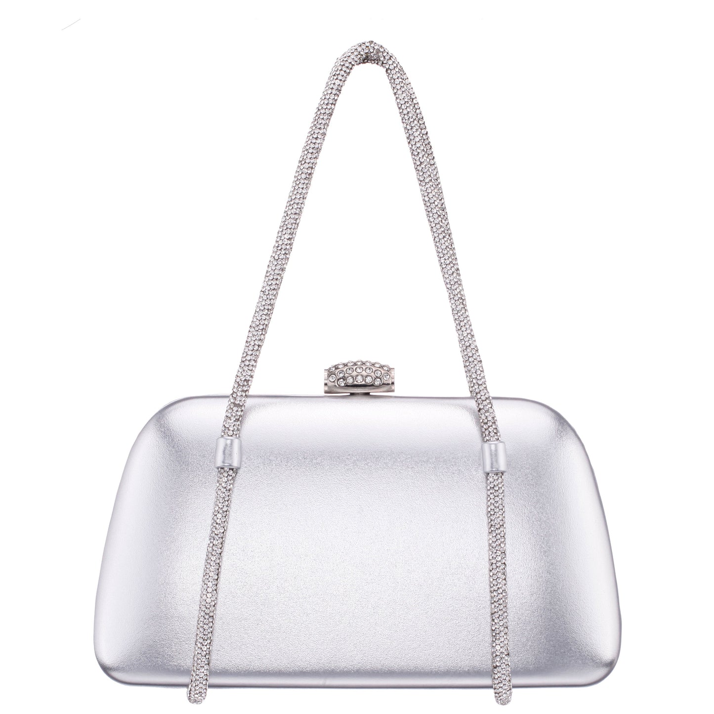 Nina Shoes Camara Silver Metal Glaze PU/Glass Crystal Minaudiere