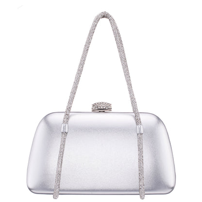Nina Shoes Camara Silver Metal Glaze PU/Glass Crystal Minaudiere