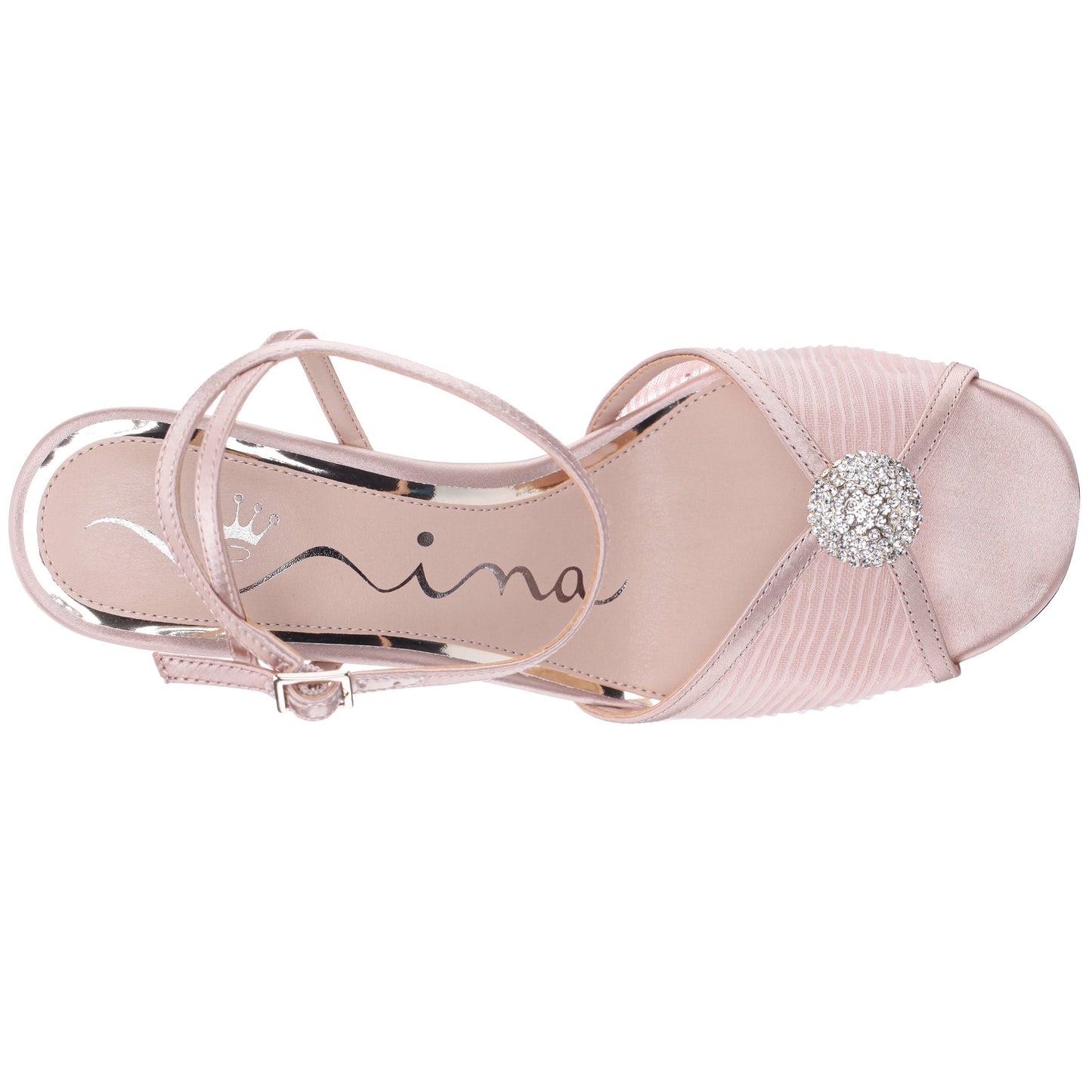 Nina Shoes Allyce Pearl Rose Block-Heel Sandals