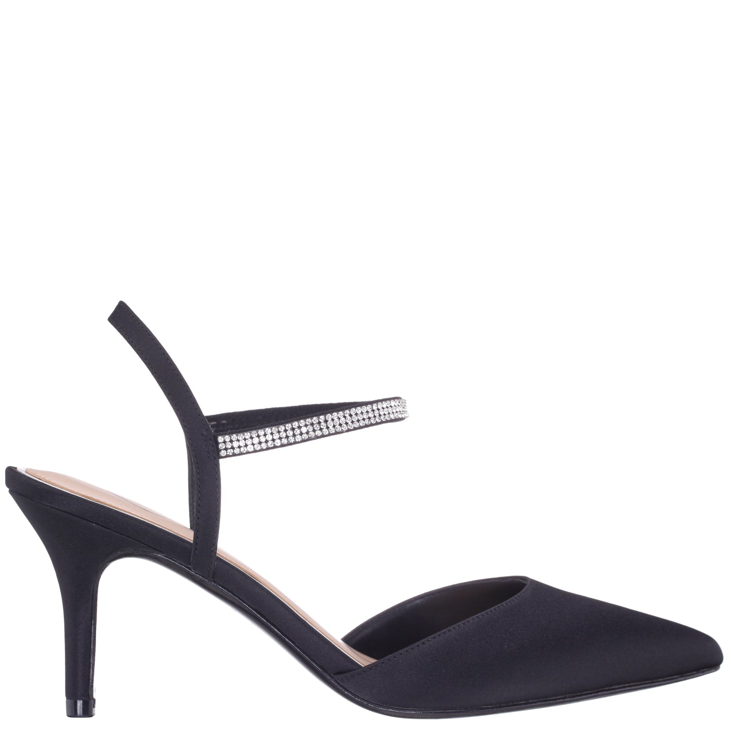 Nina Shoes Taisha Black Sling Back Mid-Heel Dress Shoes