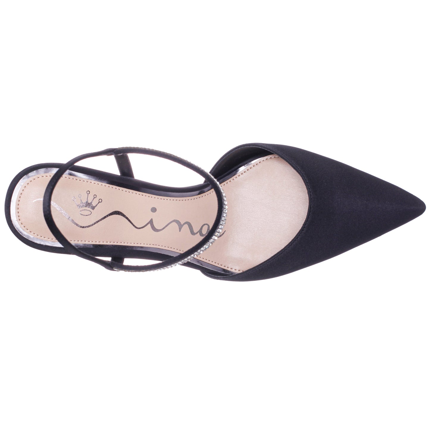 Nina Shoes Taisha Black Sling Back Mid-Heel Dress Shoes