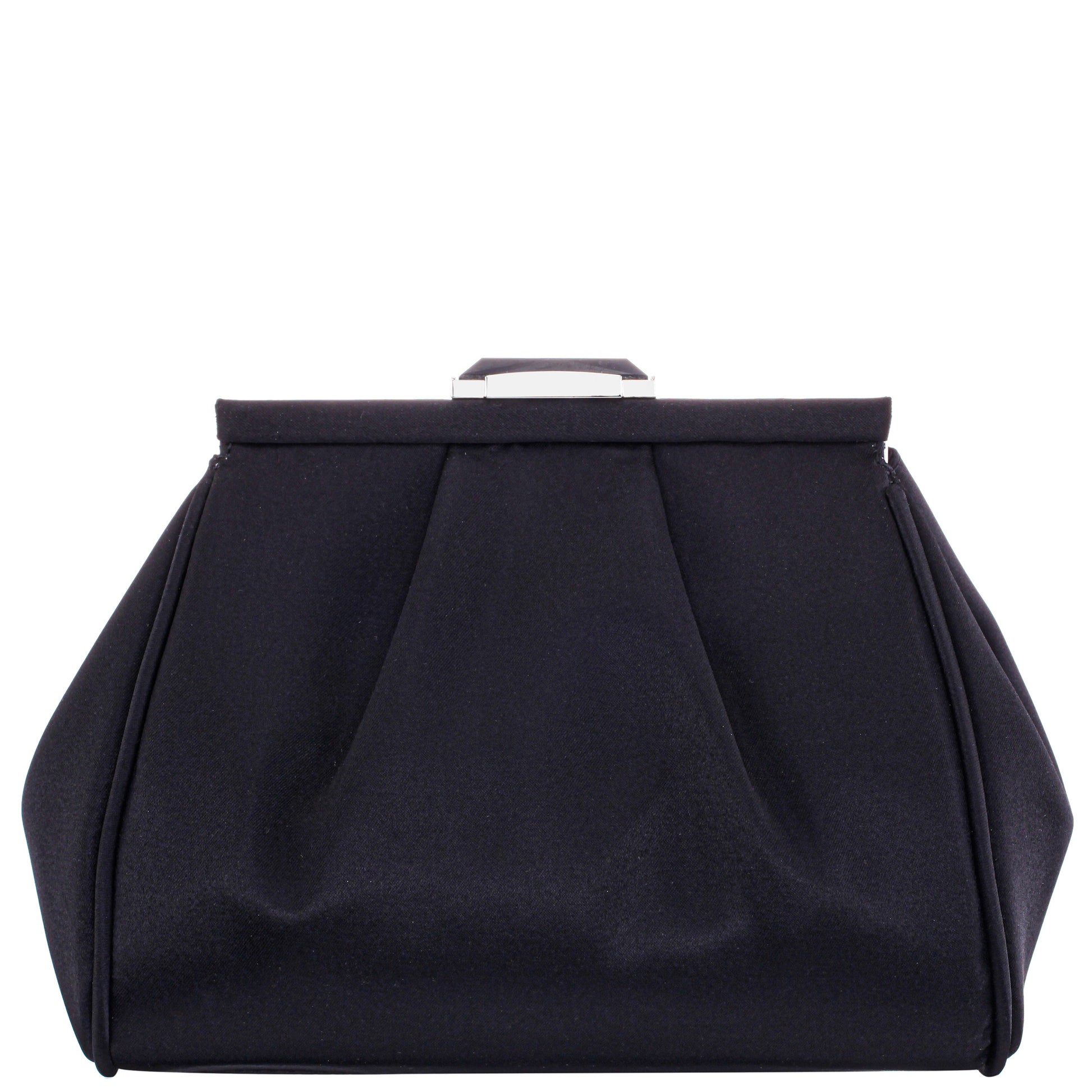 Nina Shoes Blayz Black Satin Frame Clutch