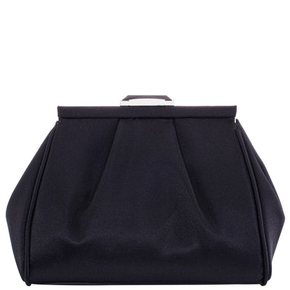 Nina Shoes Blayz Black Satin Frame Clutch