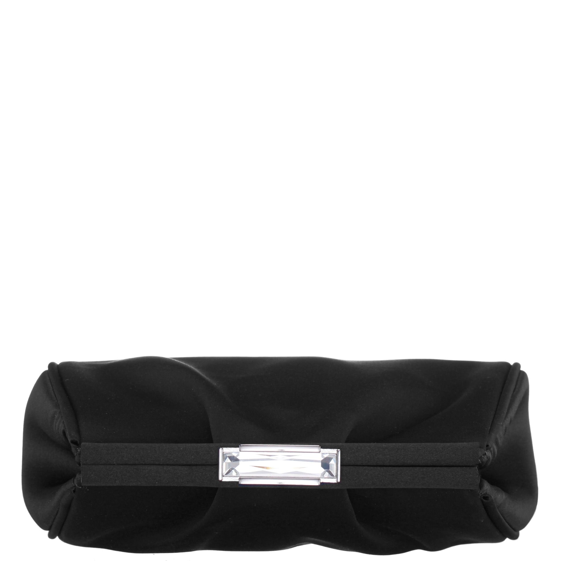 Nina Shoes Blayz Black Satin Frame Clutch