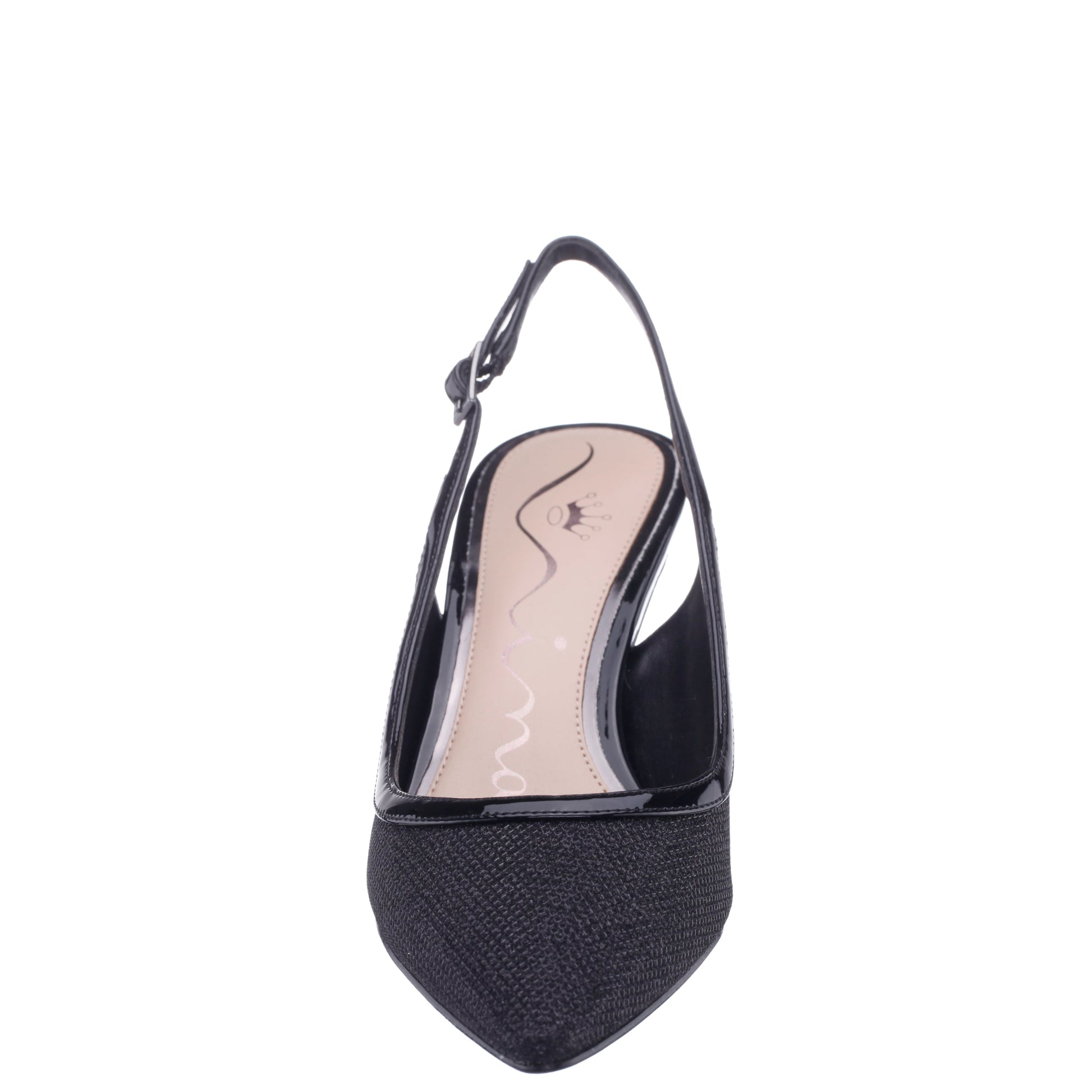 Nina Shoes Nazuri Black Mid-Heel Pumps