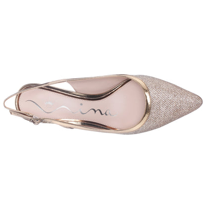 Nina Shoes Nazuri Beige Mid-Heel Pumps