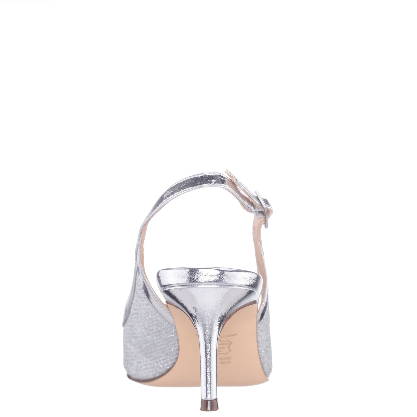 Nina Shoes Nazuri Silver Mid-Heel Pumps
