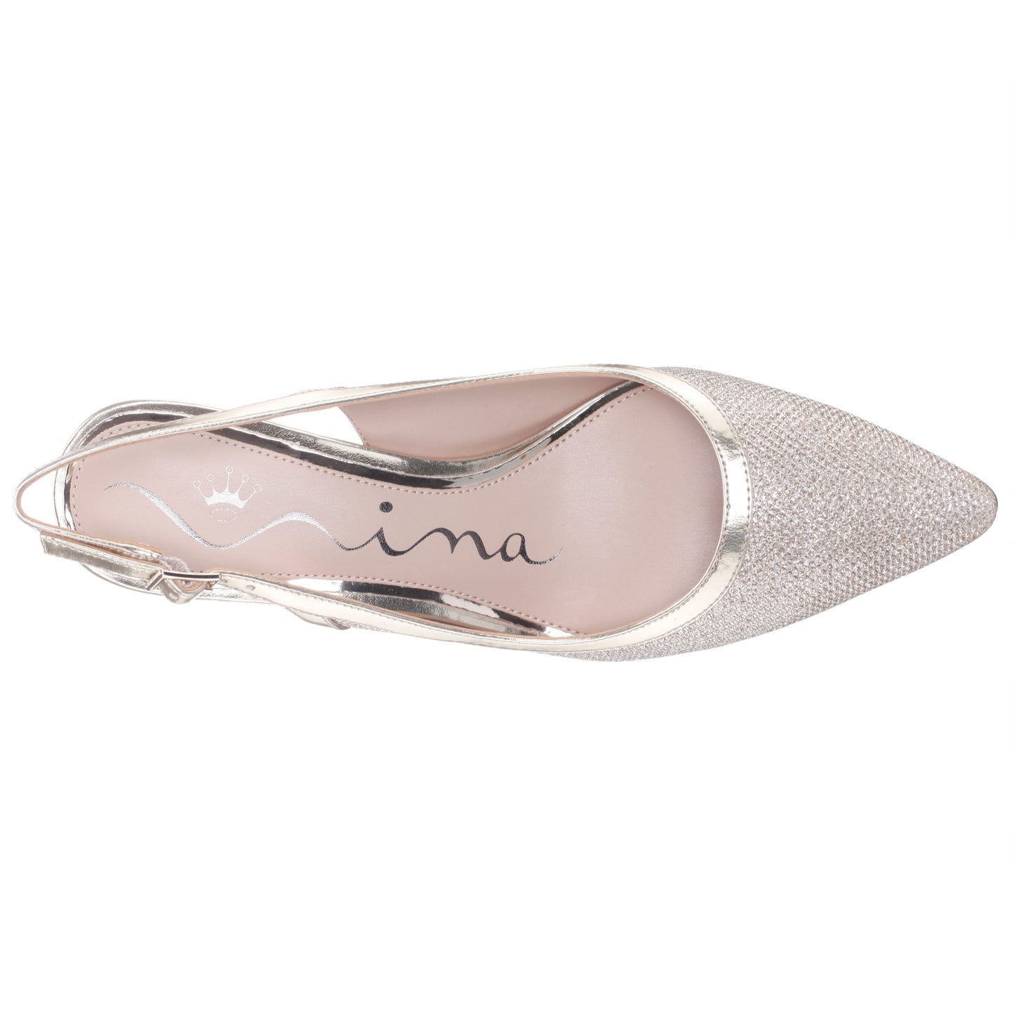Nina Shoes Nazuri Soft Platino Mid-Heel Pumps