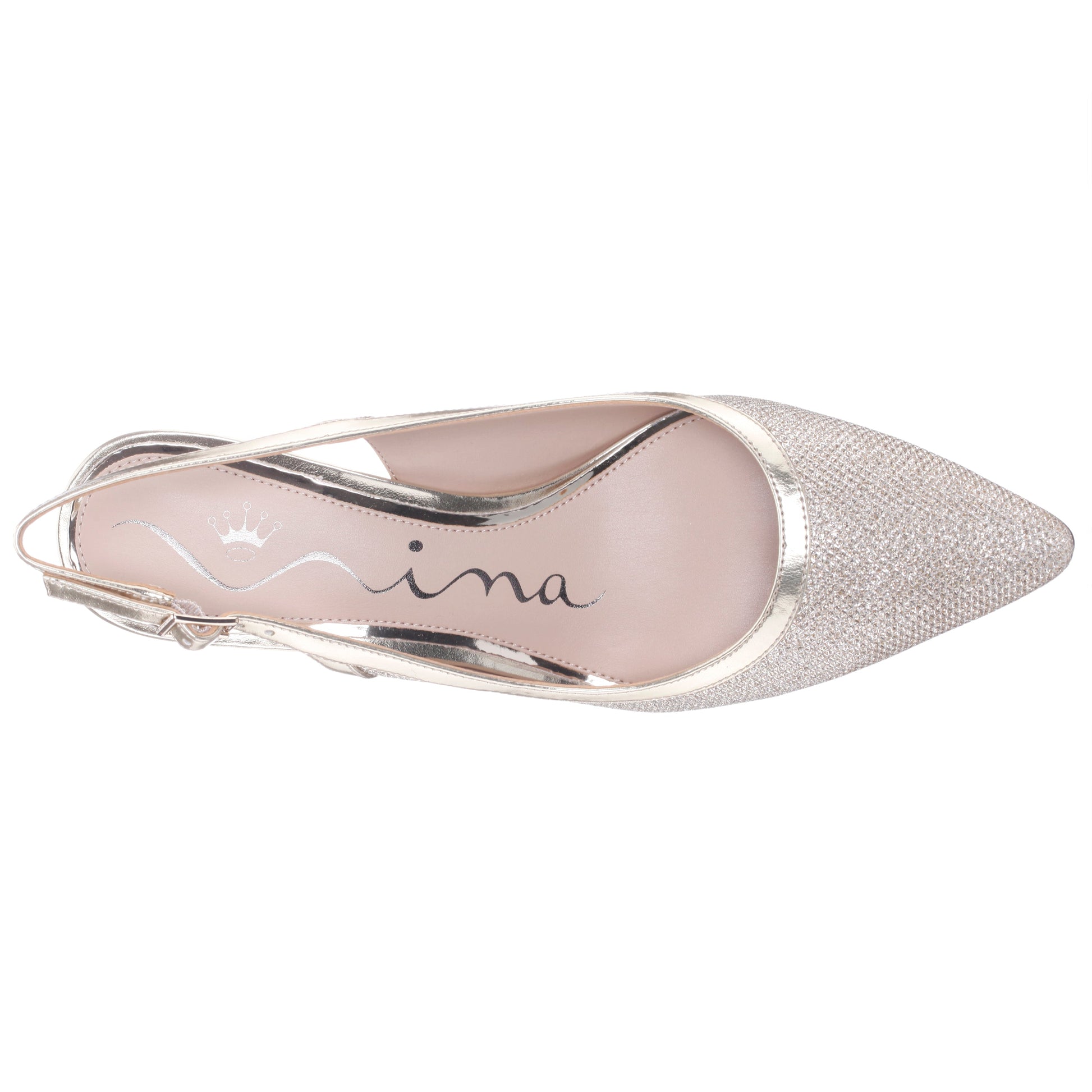 Nina Shoes Nazuri Soft Platino Mid-Heel Pumps