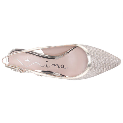 Nina Shoes Nazuri Soft Platino Mid-Heel Pumps