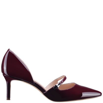 Nina Shoes Nashly Red D Orsay Mid-Heel Pumps