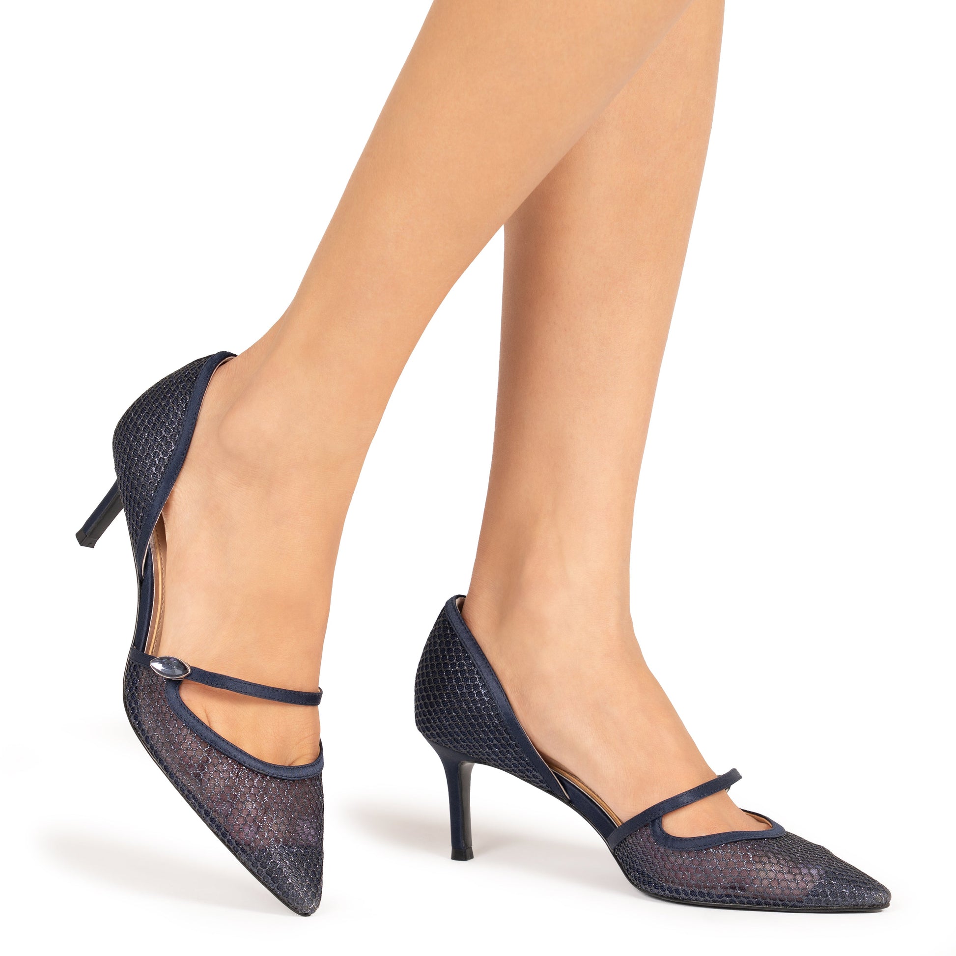 Nina Shoes Nashly Blue Mid-Heel Pump
