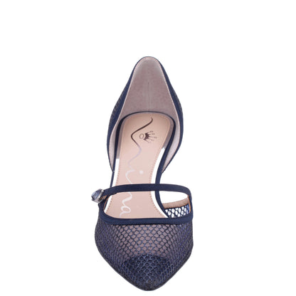 Nina Shoes Nashly Blue Mid-Heel Pump
