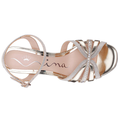 Nina Shoes Shantay Gold Sandal High-Heel Platform