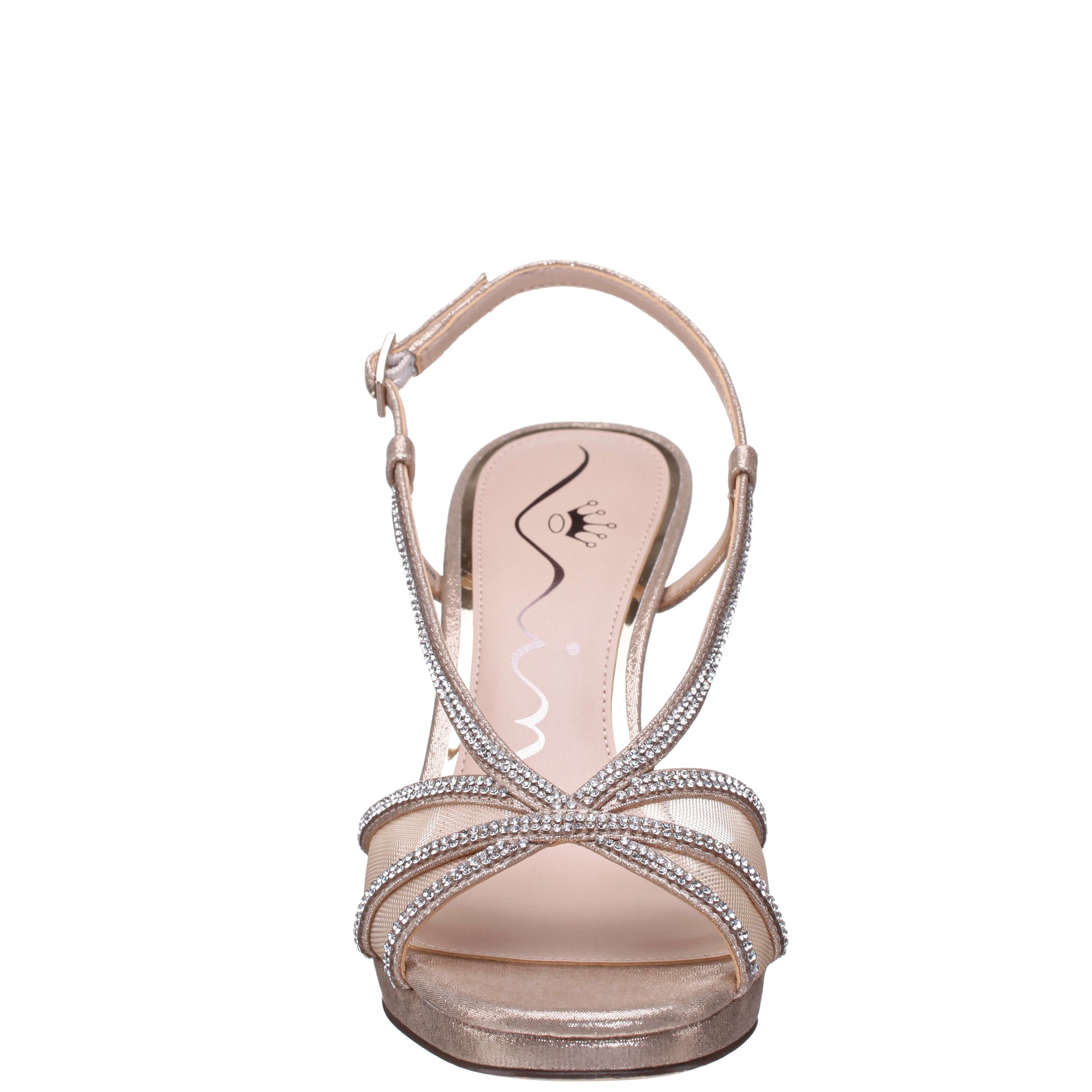 Nina Shoes Bonney Yellow Shimmer Block-Heel Platform Sandals