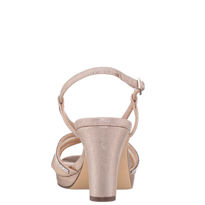 Nina Shoes Bonney Yellow Shimmer Block-Heel Platform Sandals