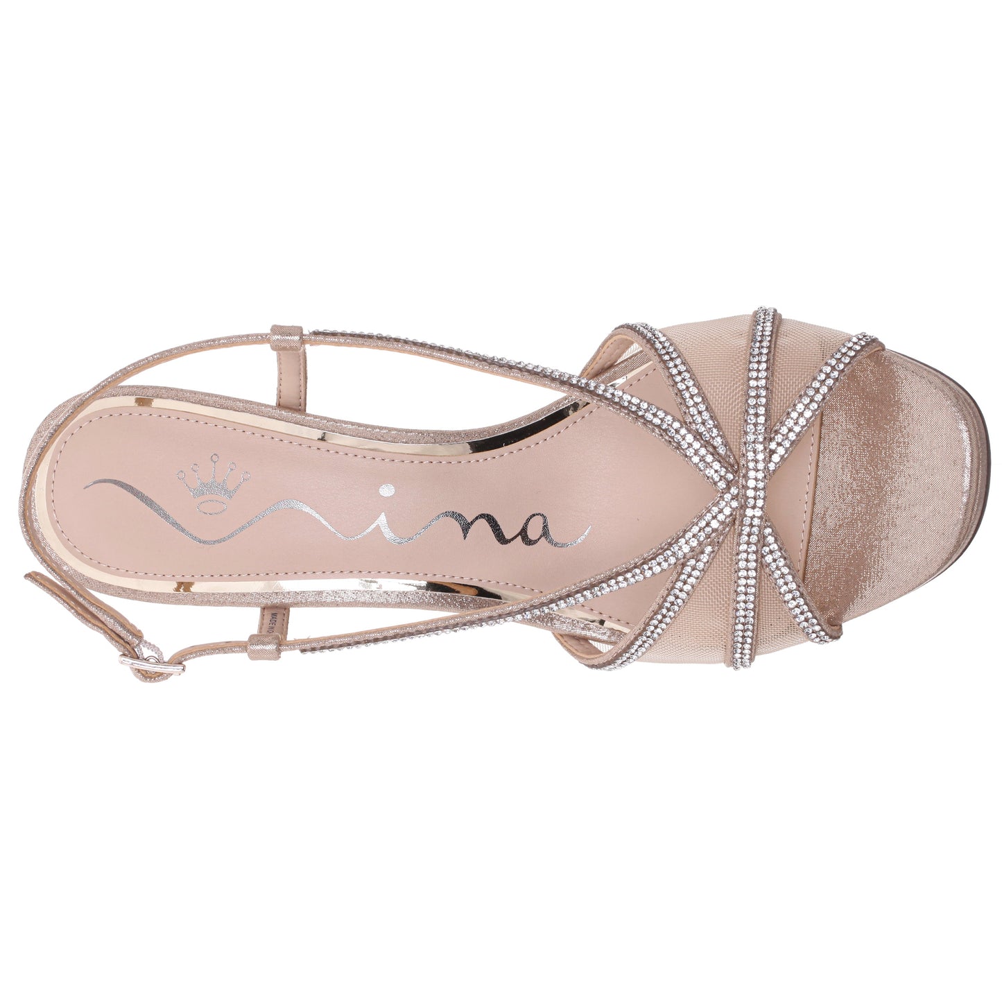 Nina Shoes Bonney Yellow Shimmer Block-Heel Platform Sandals