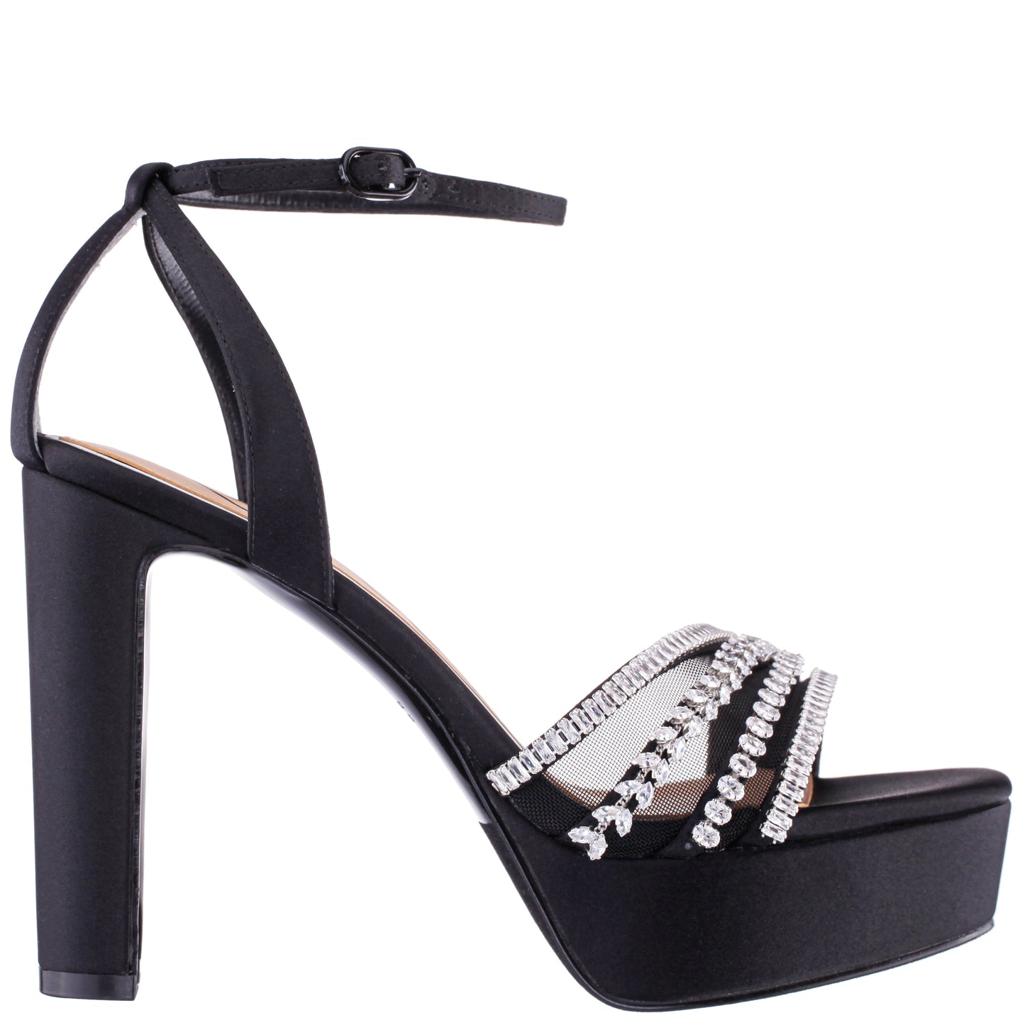 Nina Shoes Agitha Black Sandal Stiletto-Heel Platform