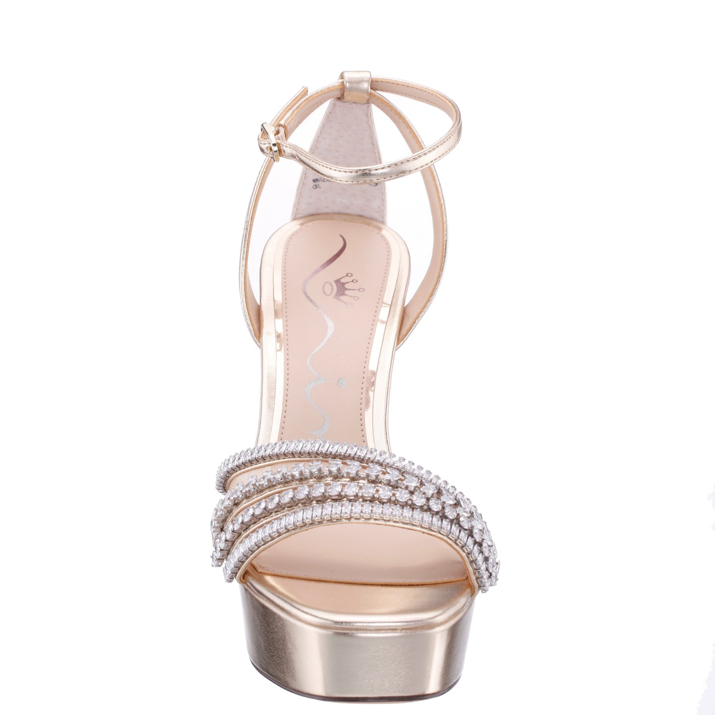 Nina Shoes Agitha Gold Sandal Stiletto-Heel Platform