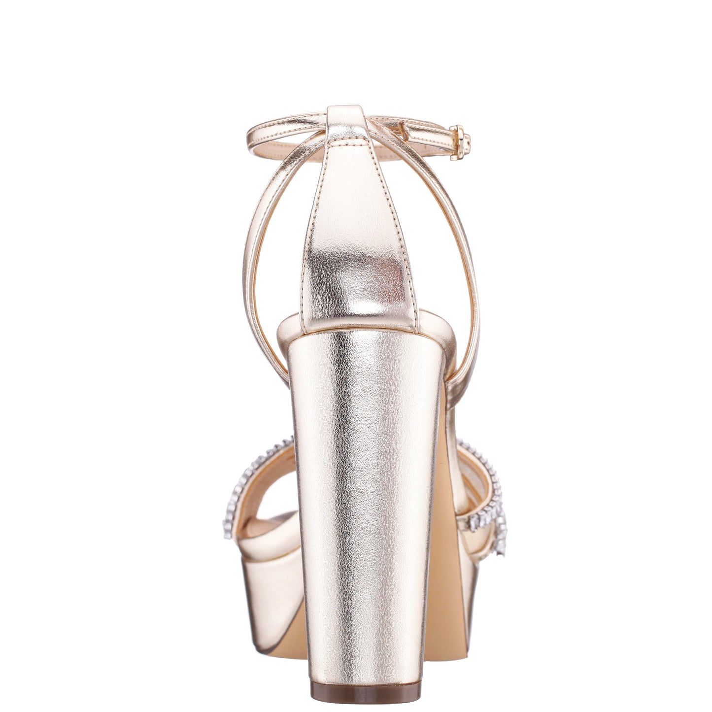 Nina Shoes Agitha Gold Sandal Stiletto-Heel Platform
