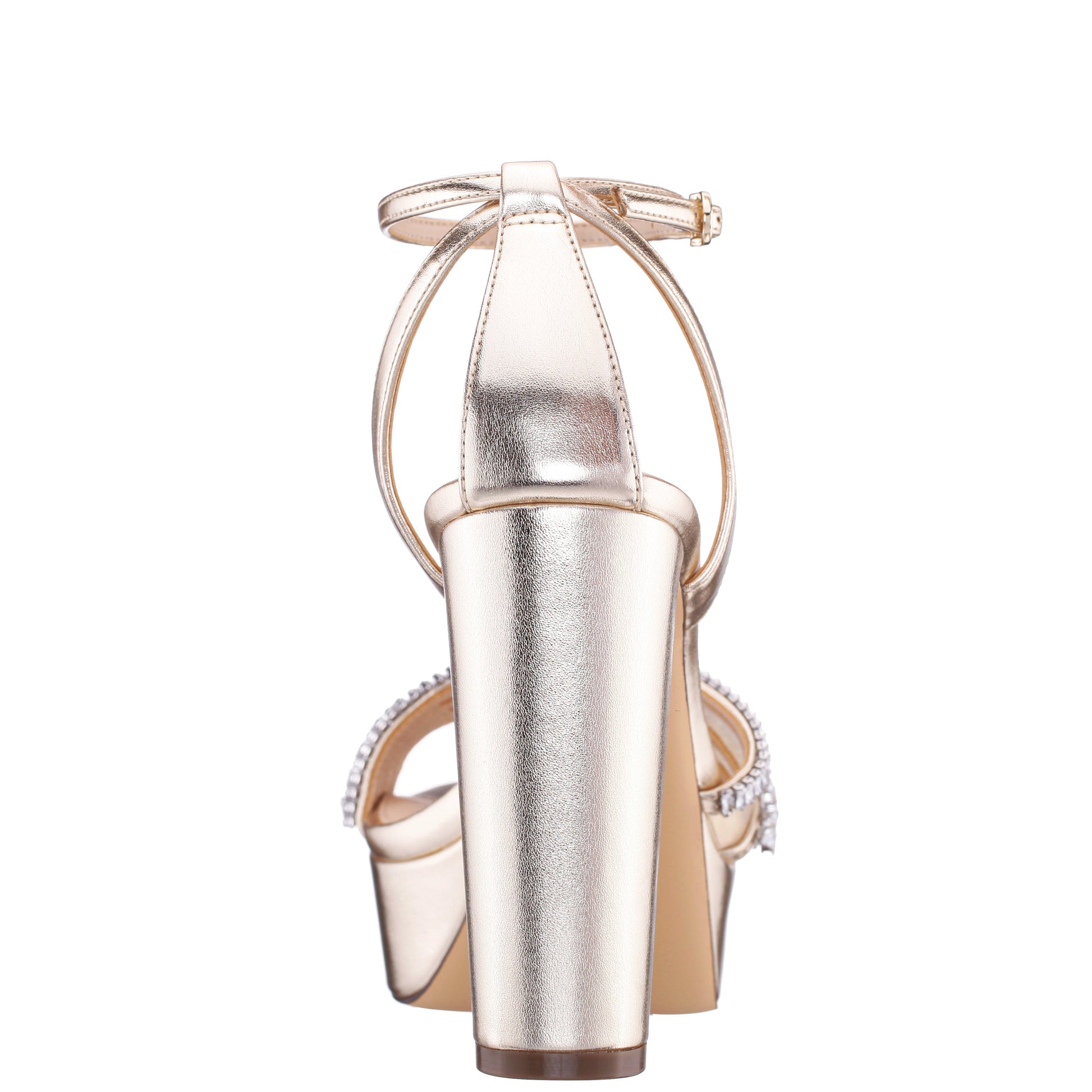 Nina Shoes Agitha Gold Sandal Stiletto-Heel Platform