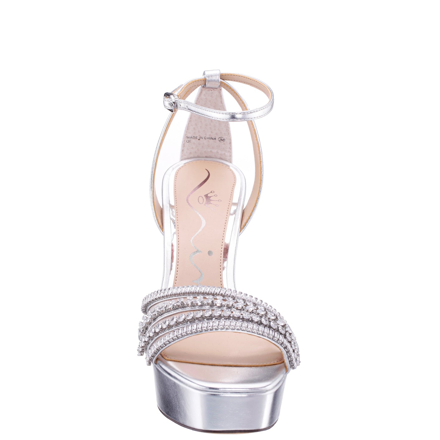 Nina Shoes Agitha Silver Sandal Stiletto-Heel Platform