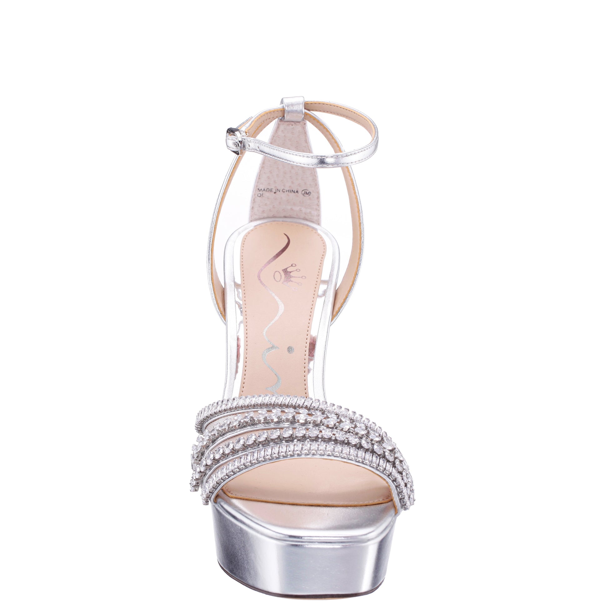 Nina Shoes Agitha Silver Sandal Stiletto-Heel Platform