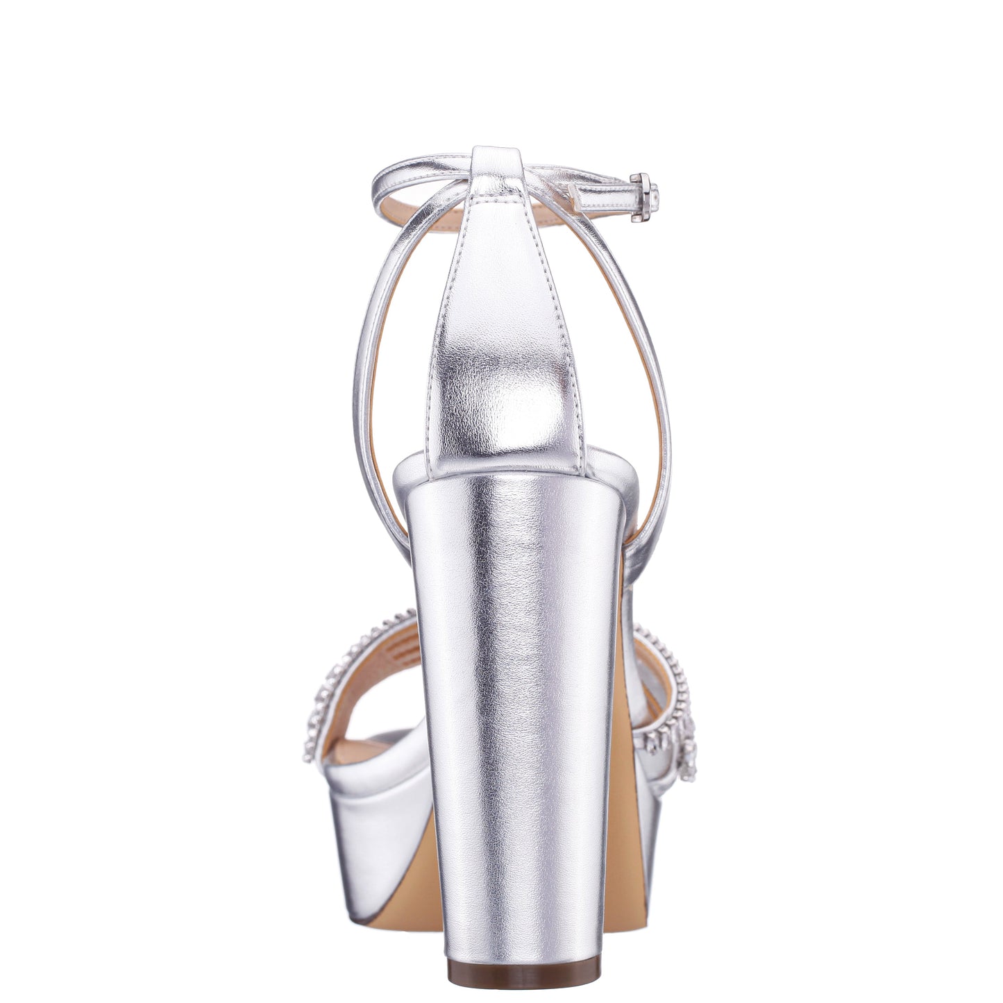 Nina Shoes Agitha Silver Sandal Stiletto-Heel Platform