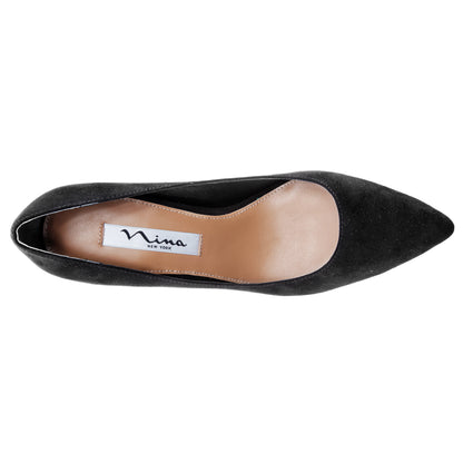 Nina Shoes Nina85 Black Slip On High-Heel Pumps