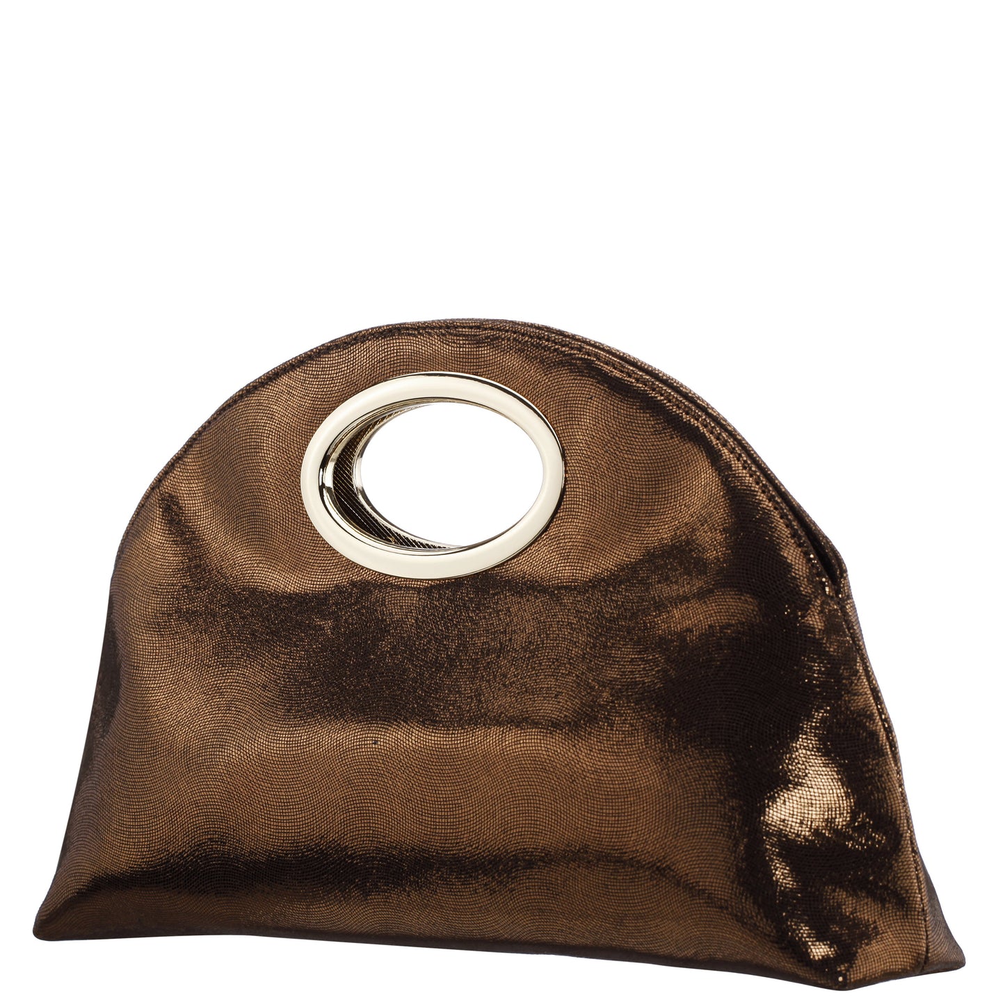 Nina Shoes Jael Brown Metallic Geo Swirl Fabric Handle Bag