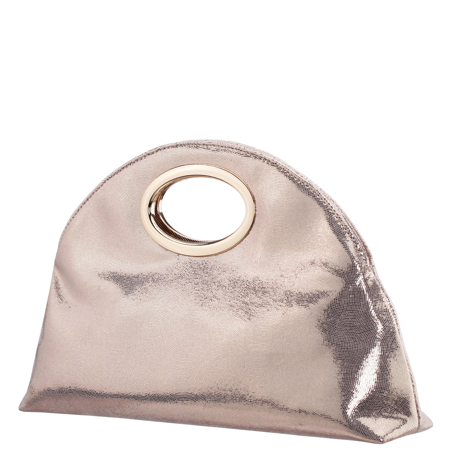 Nina Shoes Jael Light Gold Metallic Geo Swirl Fabric Handle Bag
