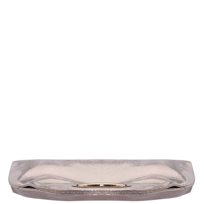 Nina Shoes Jael Light Gold Metallic Geo Swirl Fabric Handle Bag