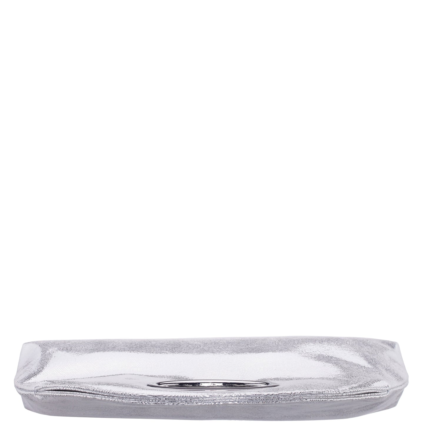 Nina Shoes Jael Silver Metallic Geo Swirl Fabric Handle Bag