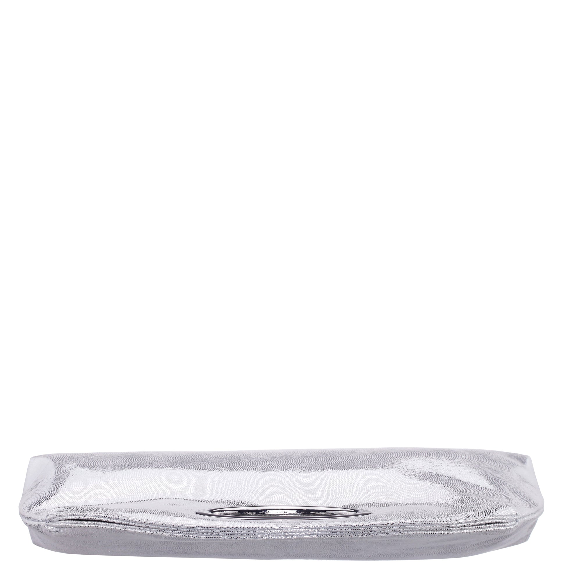 Nina Shoes Jael Silver Metallic Geo Swirl Fabric Handle Bag